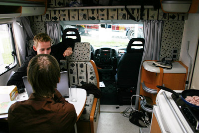 Das Hymermobil von innen